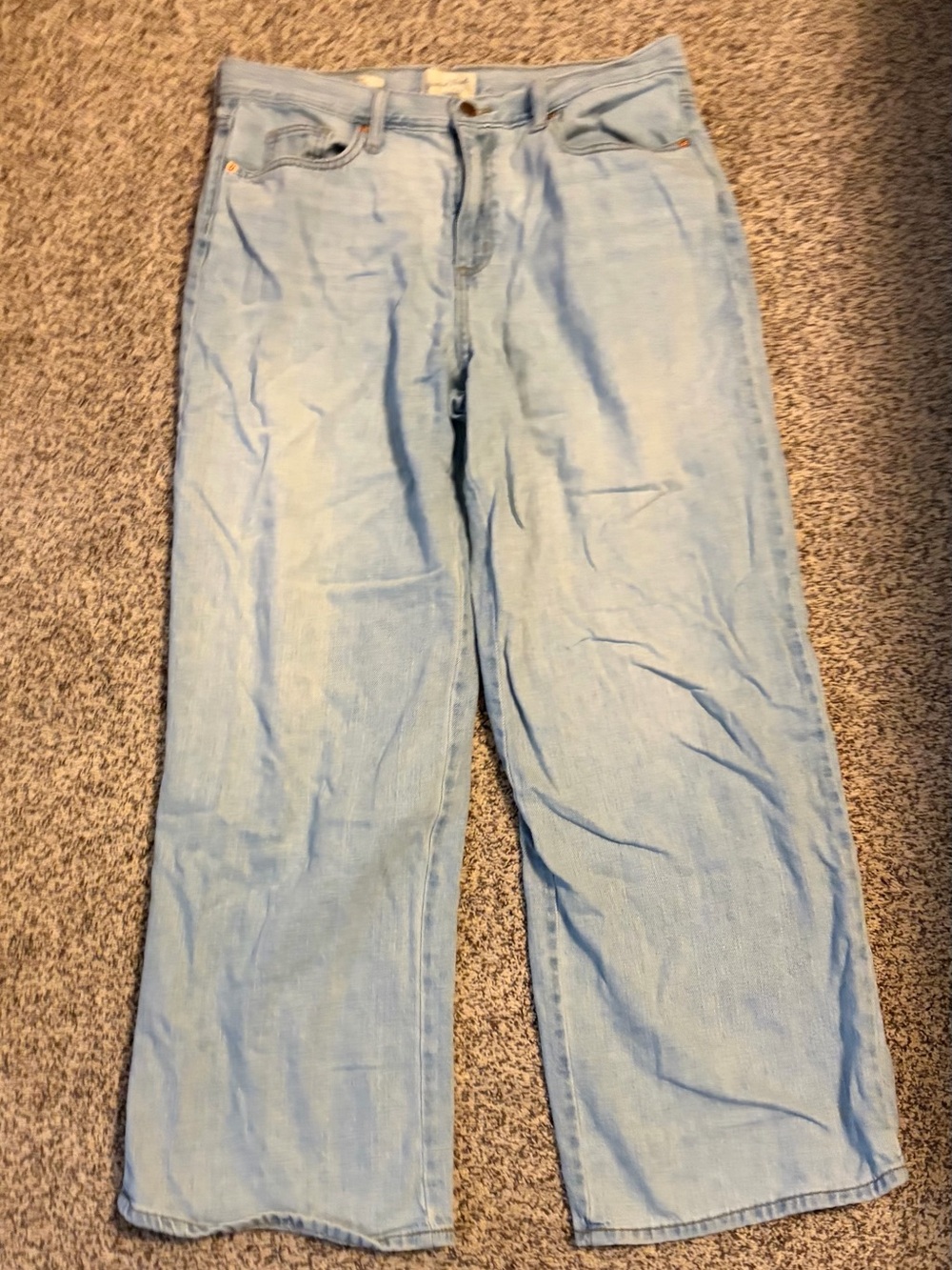 Universal Light Blue Relaxed Wide Leg Jeans